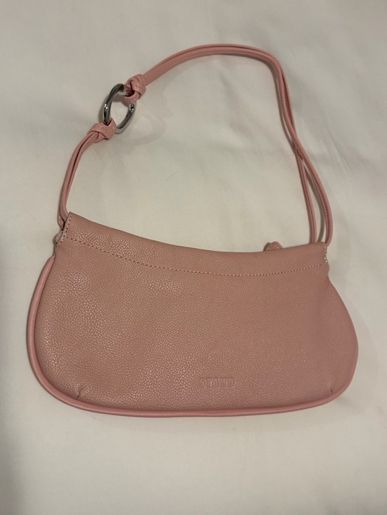 STAUD Handbags - STAUD Pink Pebbled Leather Shoulder Bag
